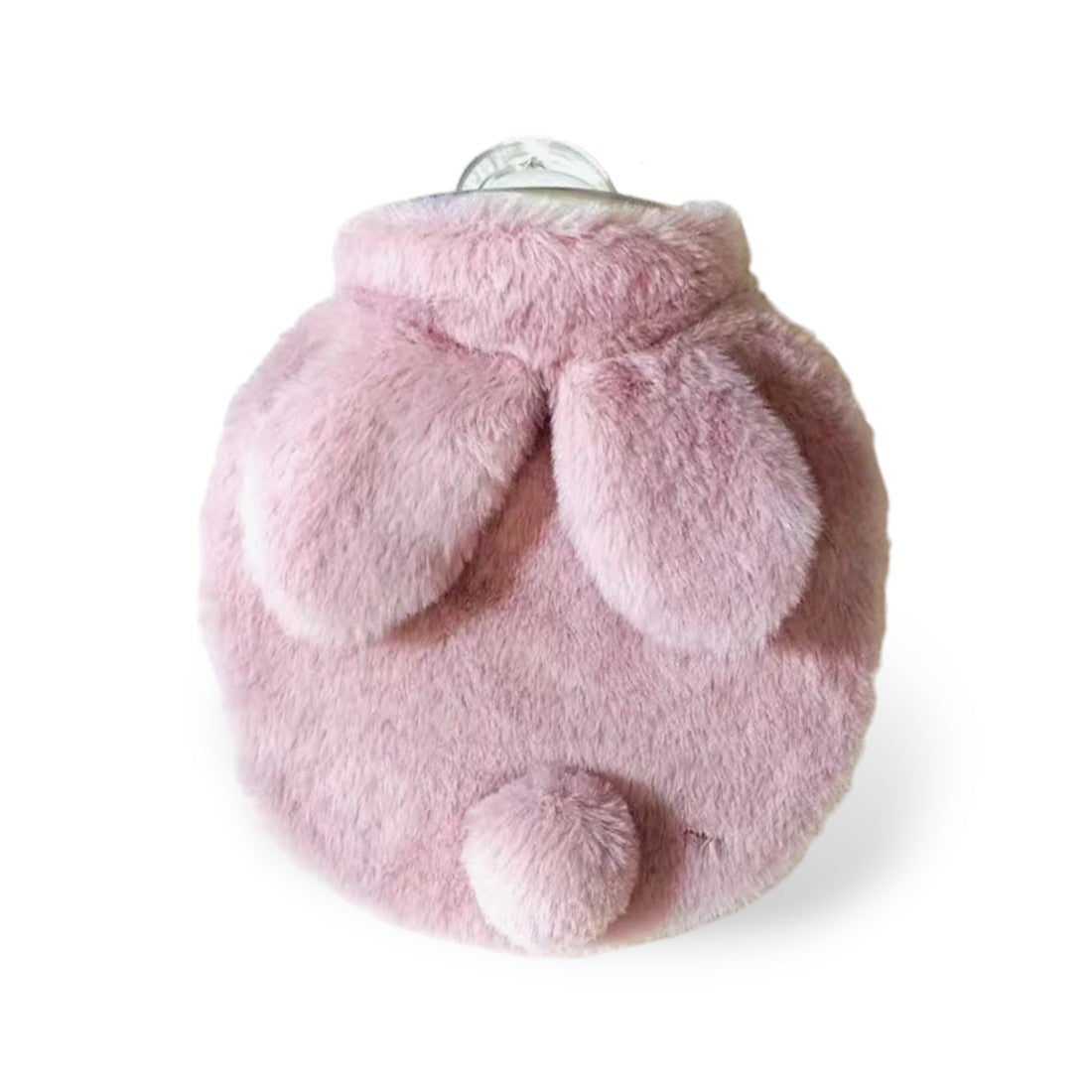 Borsa dell'acqua calda rotonda in peluche con orecchie di coniglio