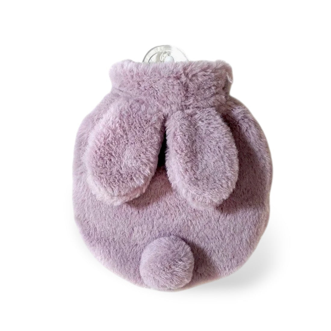 Borsa dell'acqua calda rotonda in peluche con orecchie di coniglio