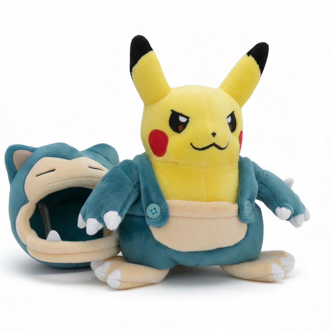 Peluche Pokémon – Pikachu travestito da Snorlax