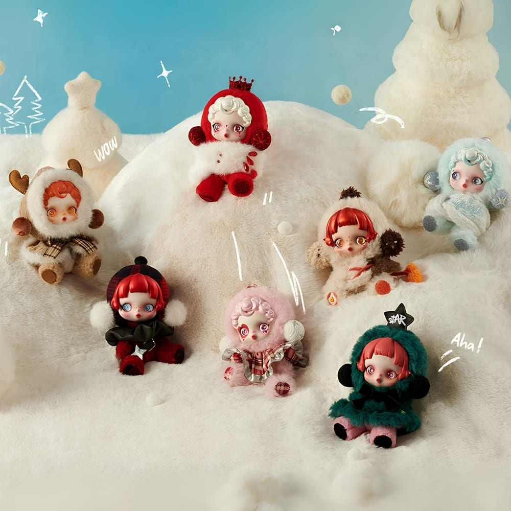 Blind box peluche stile Skullpanda Winter Symphony
