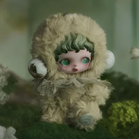 Blind box peluche stile Skullpanda tema floreale