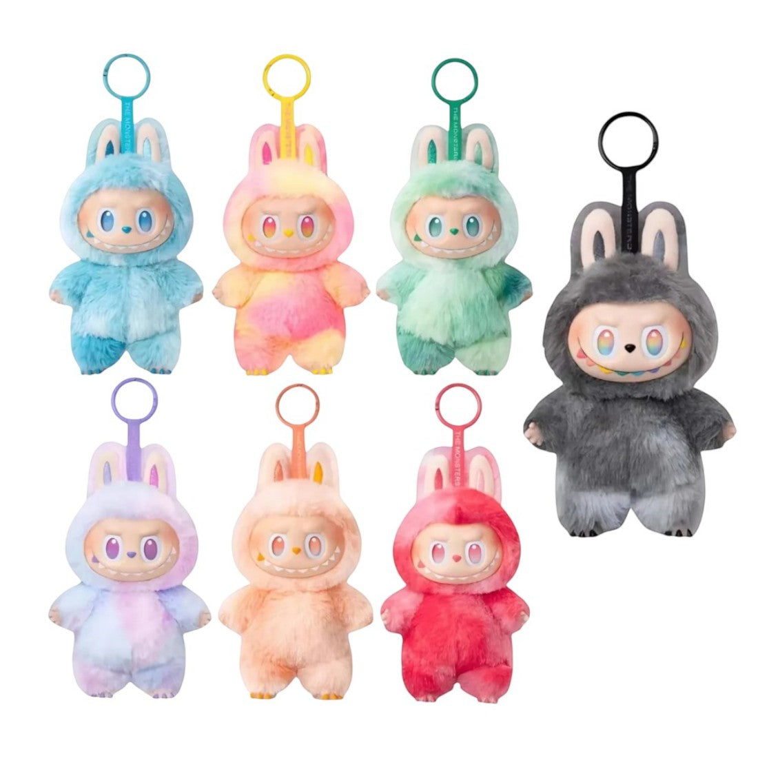 Blind box peluche stile Labubu arcobaleno (non ufficiale)