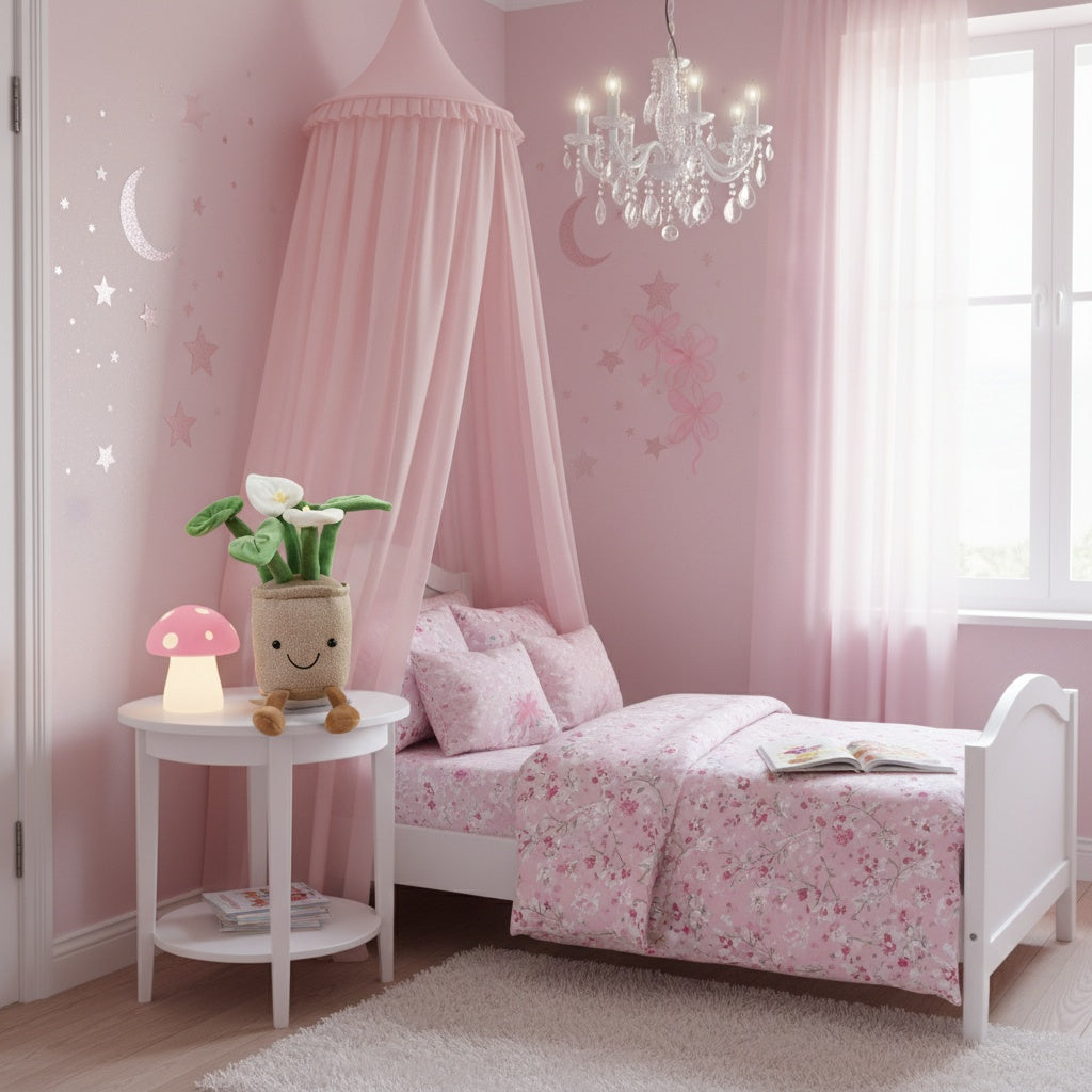 Peluche pianta kawaii fiore di luna sorridente