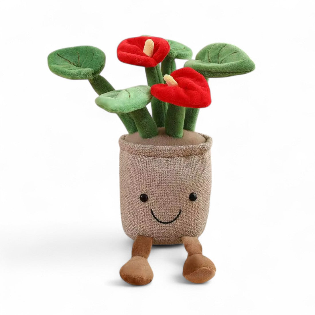 Peluche pianta kawaii fiore di luna sorridente