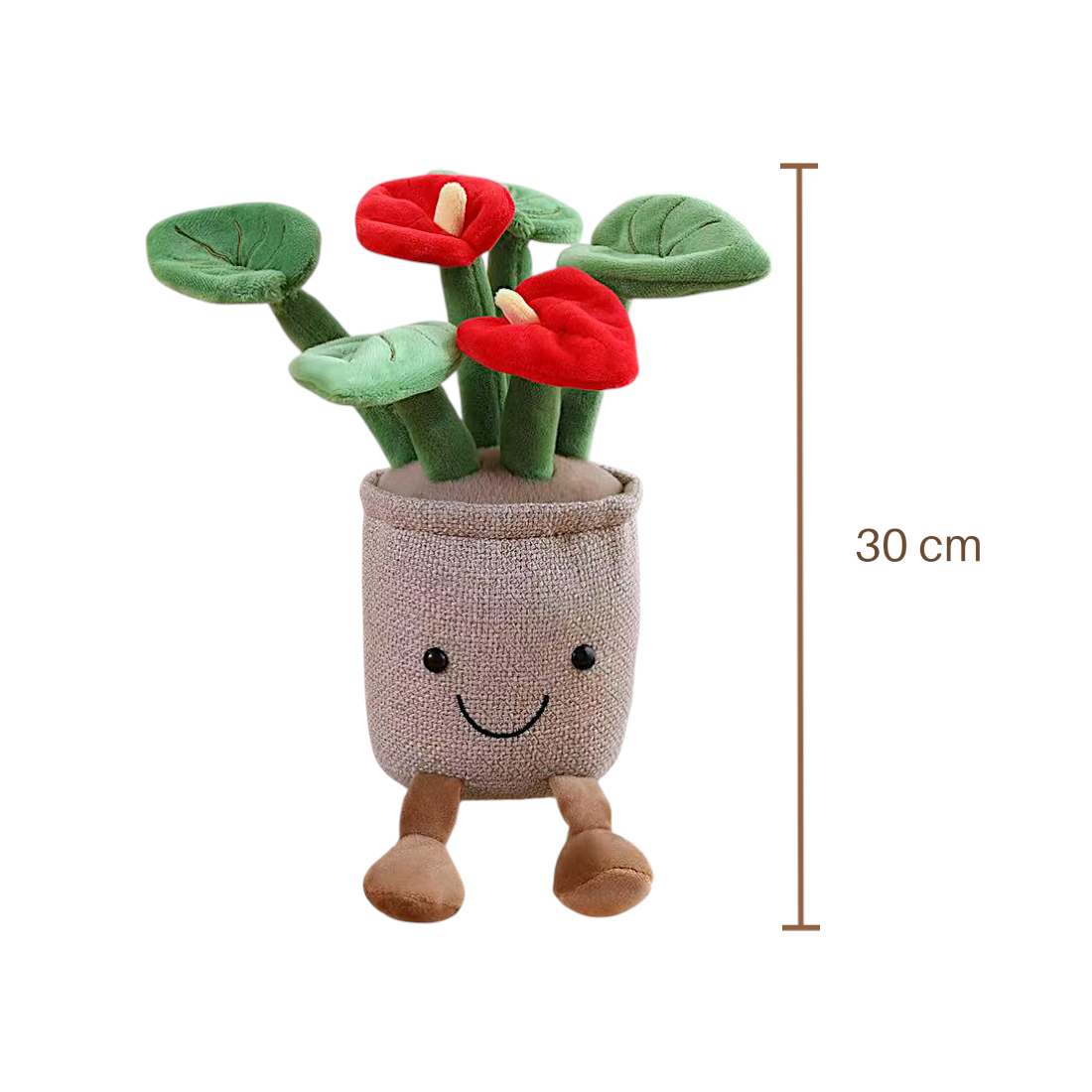 Peluche pianta kawaii fiore di luna sorridente