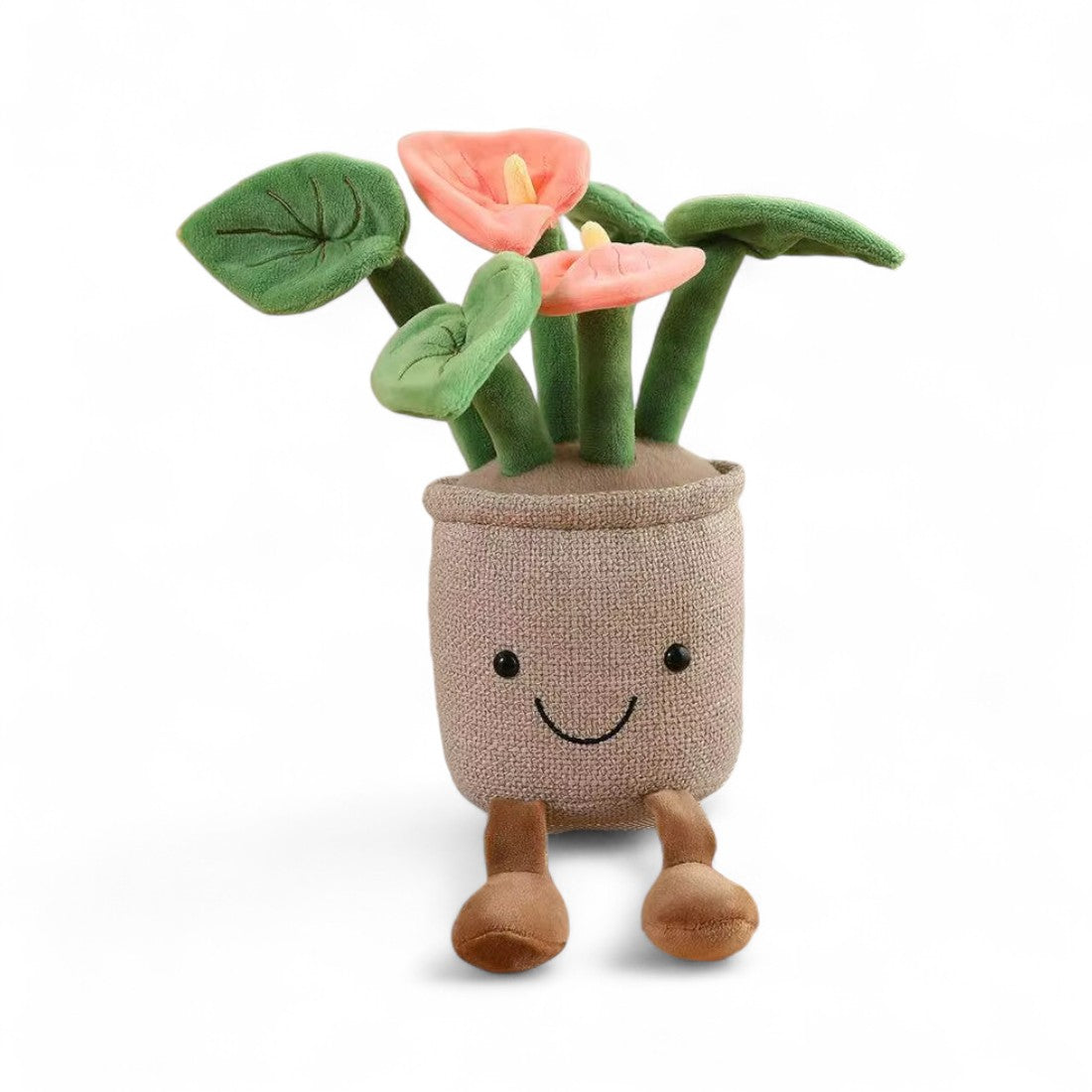 Peluche pianta kawaii fiore di luna sorridente