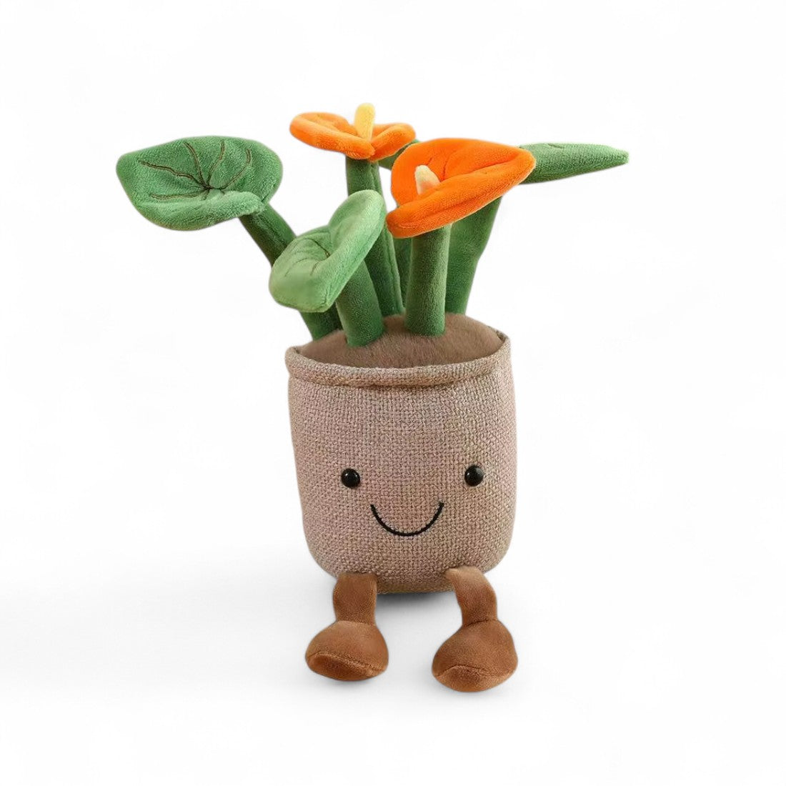 Peluche pianta kawaii fiore di luna sorridente