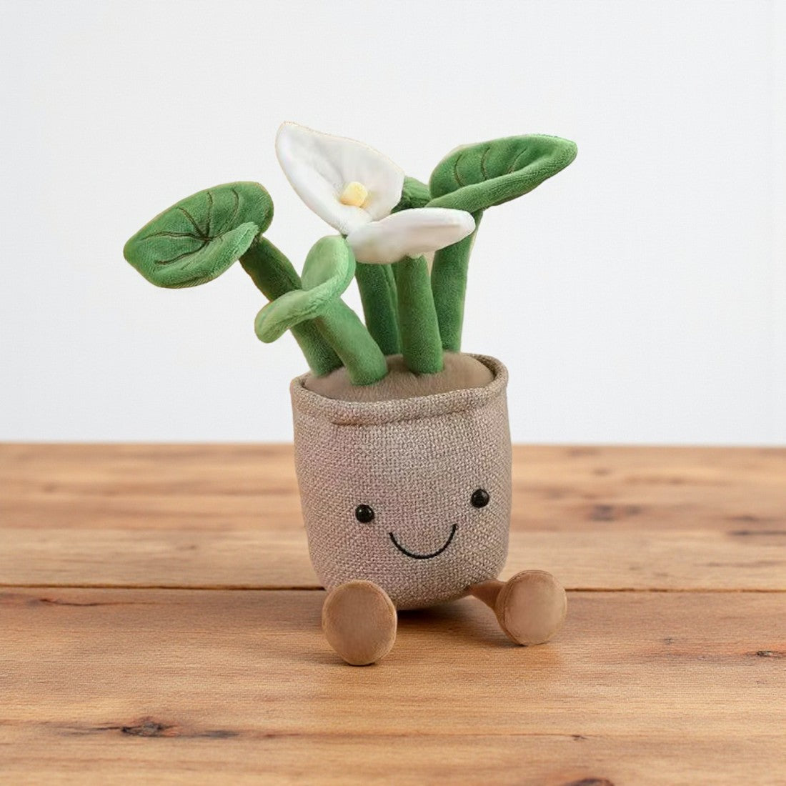 Peluche pianta kawaii fiore di luna sorridente