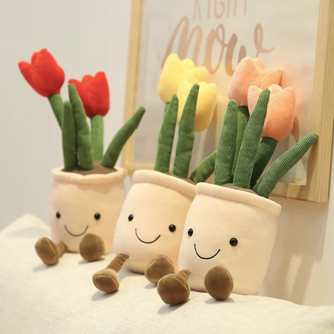 Peluche pianta kawaii tulipani in vaso