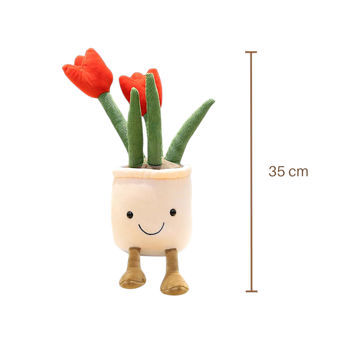 Peluche pianta kawaii tulipani in vaso