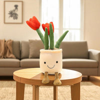 Peluche pianta kawaii tulipani in vaso