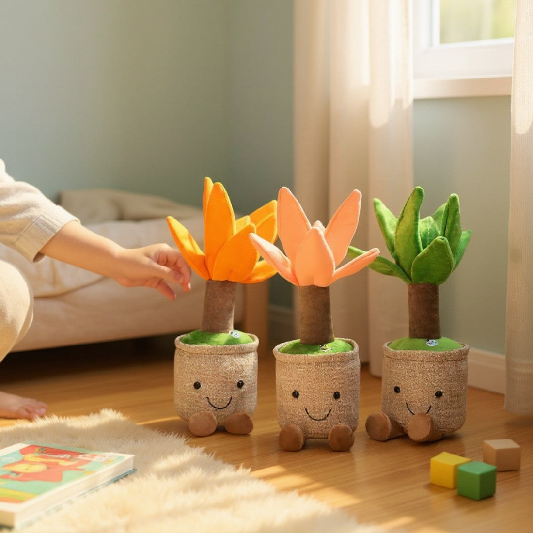 Peluche pianta kawaii yucca in vaso