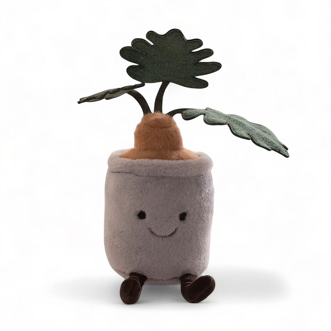 Peluche pianta kawaii vaso verde