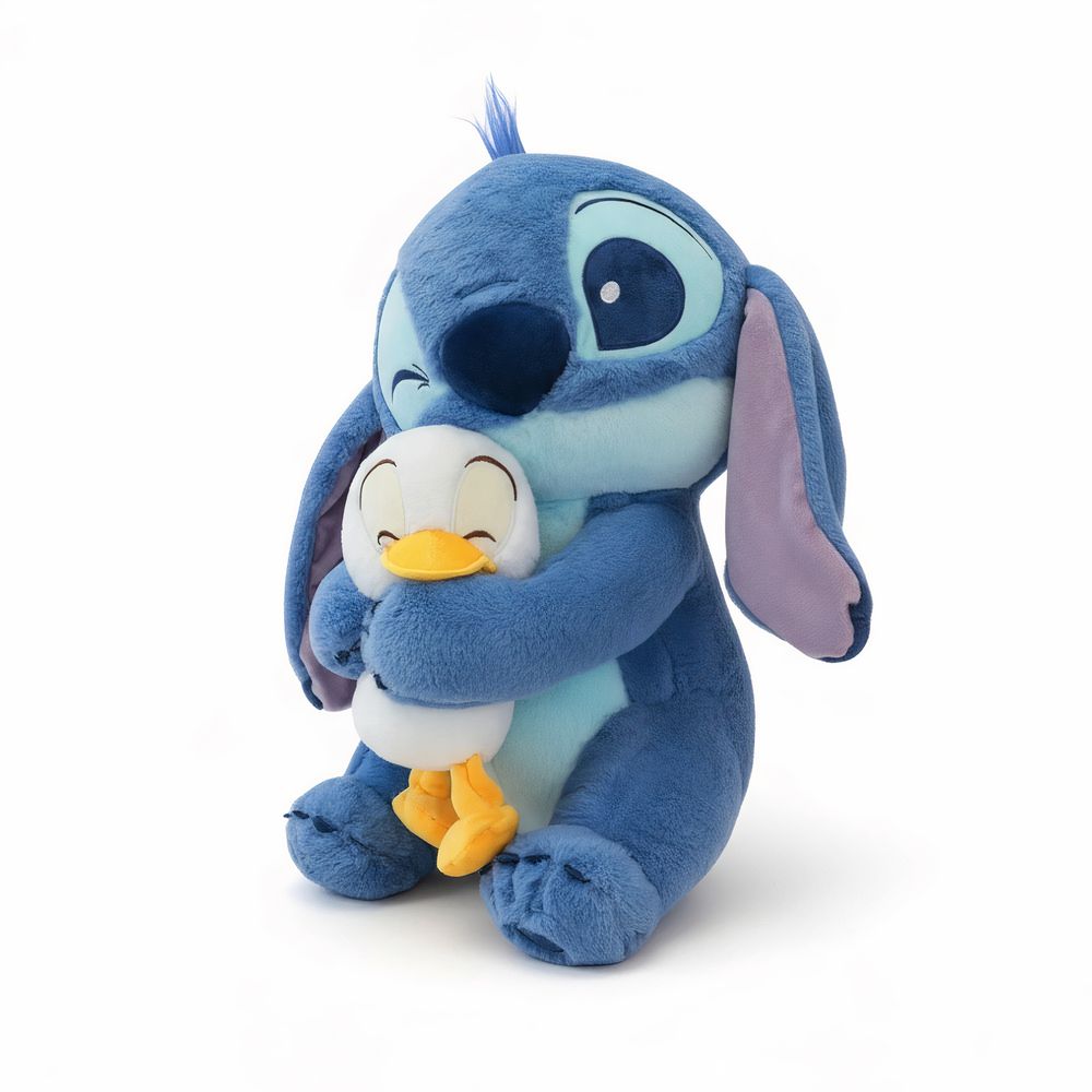 Peluche Stitch con il suo doudou paperella