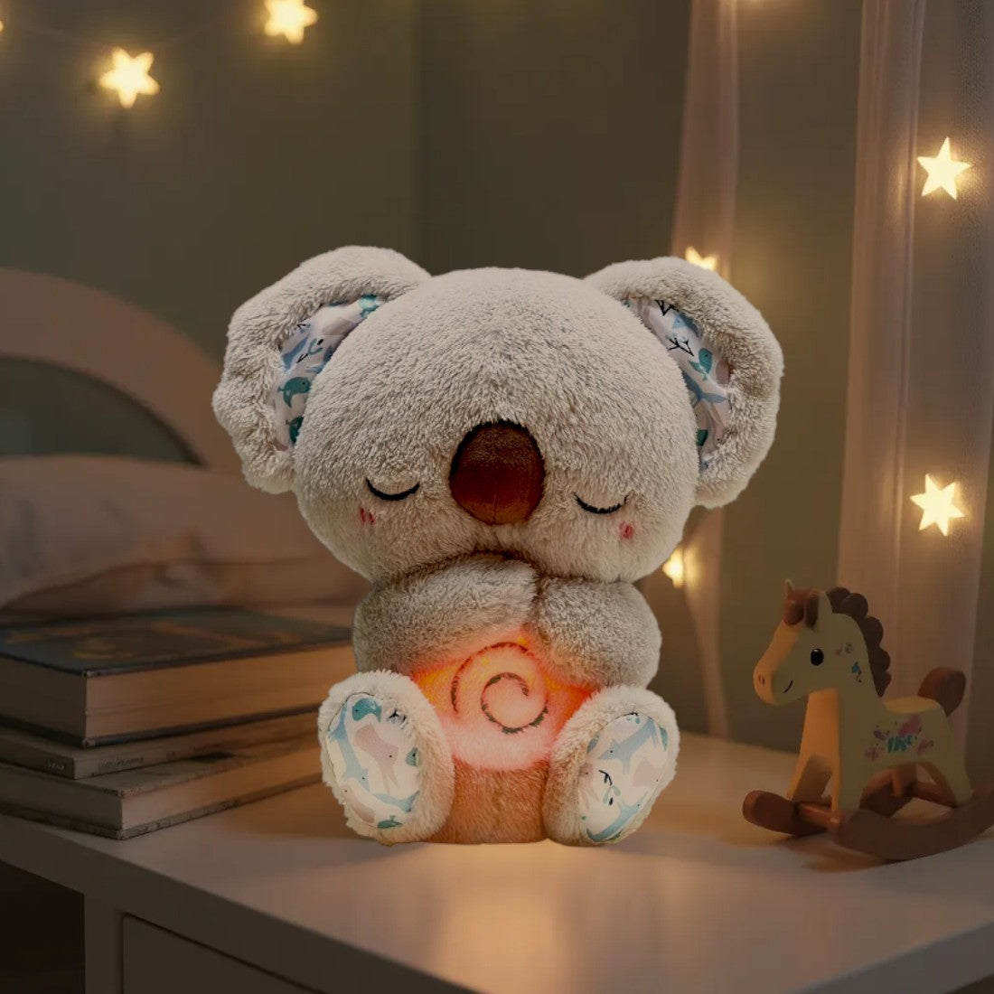 Peluche koala che respira e luminoso per rilassare il bebè
