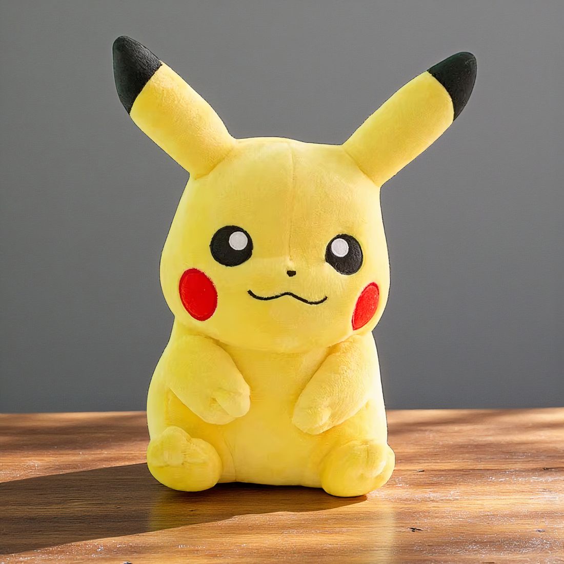 Peluche pokémon - Pikachu seduto sorriso gioioso