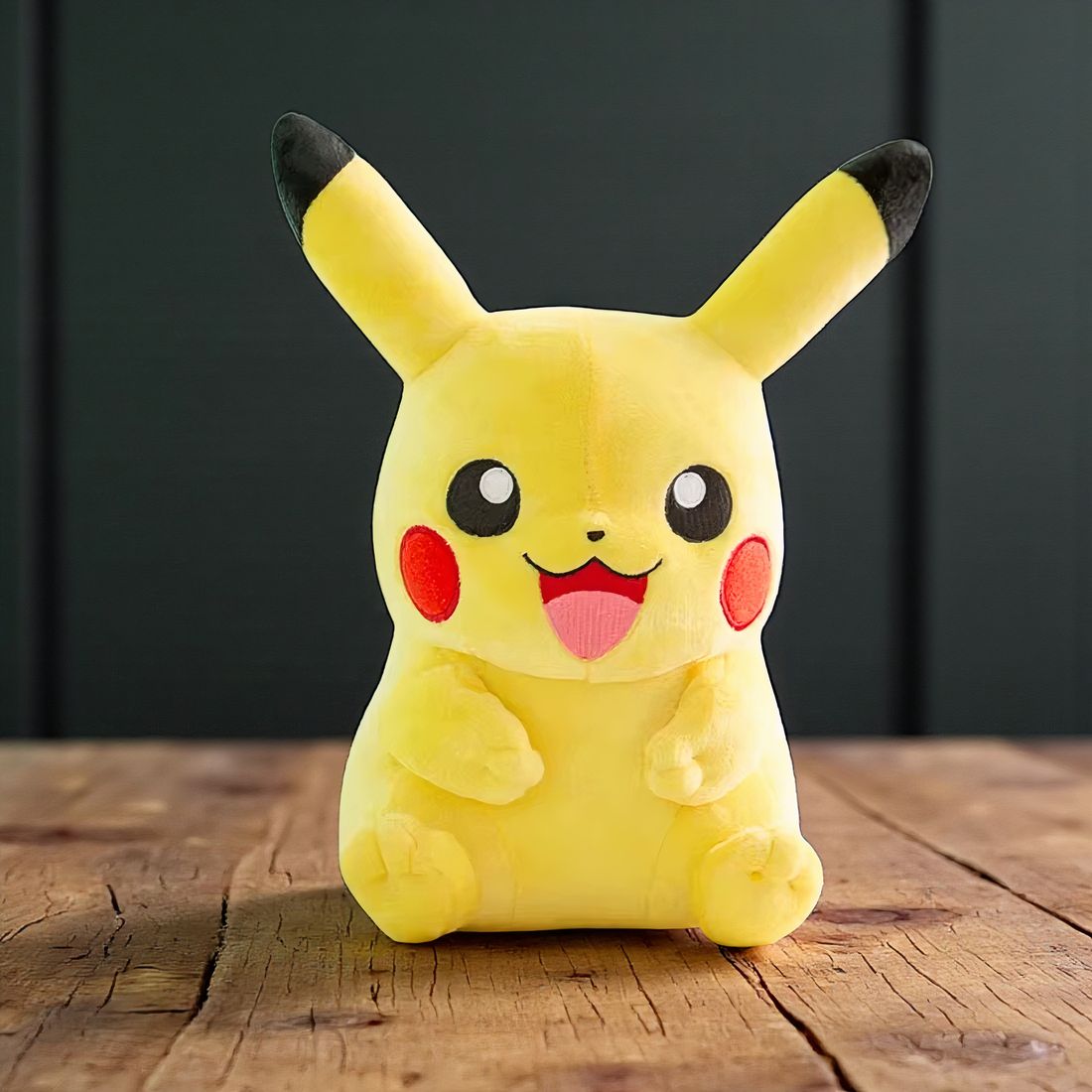 Peluche pokémon - Pikachu seduto sorriso gioioso