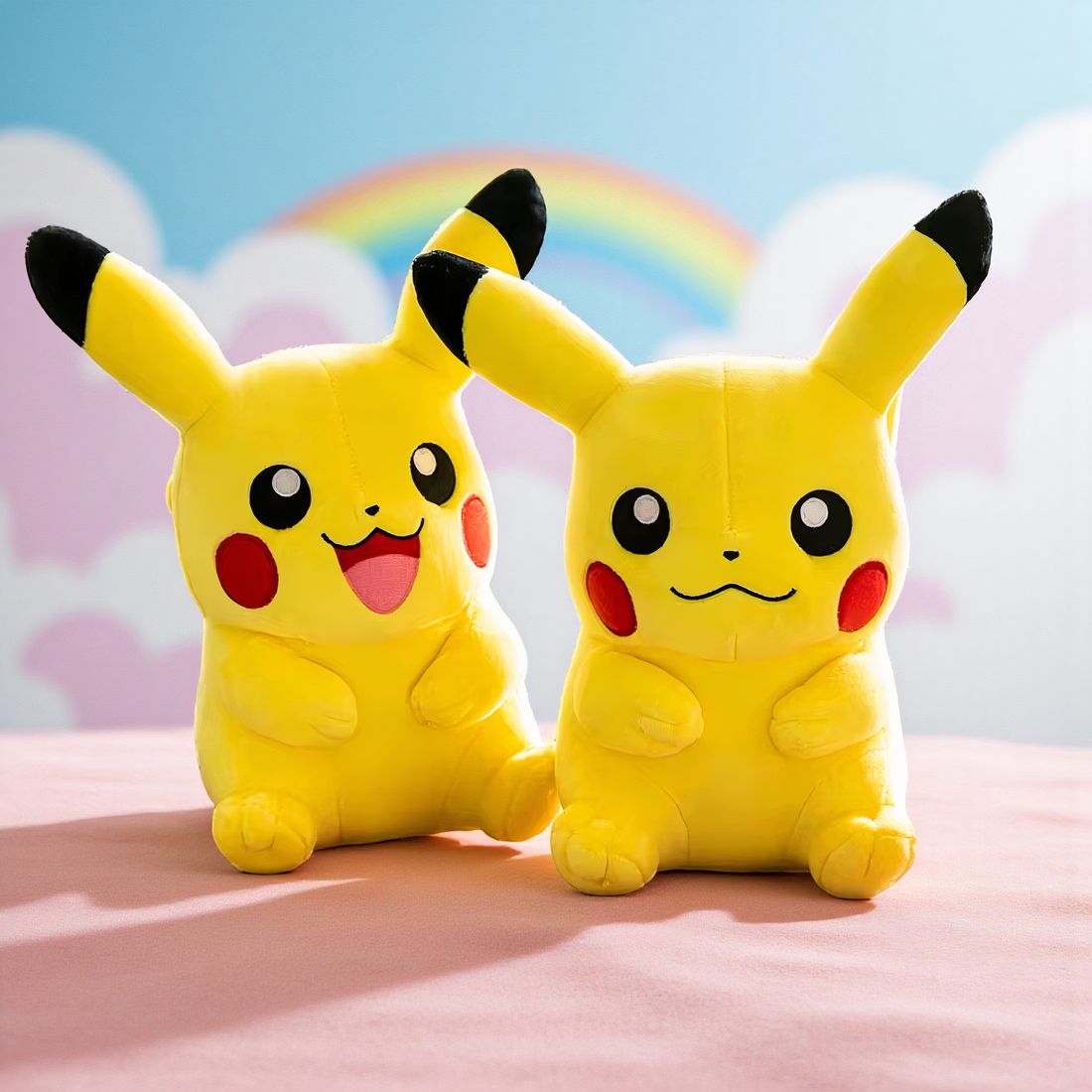 Peluche pokémon - Pikachu seduto sorriso gioioso