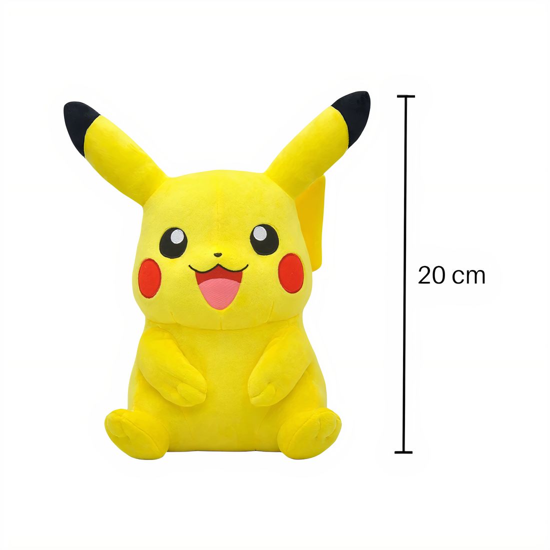 Peluche pokémon - Pikachu seduto sorriso gioioso