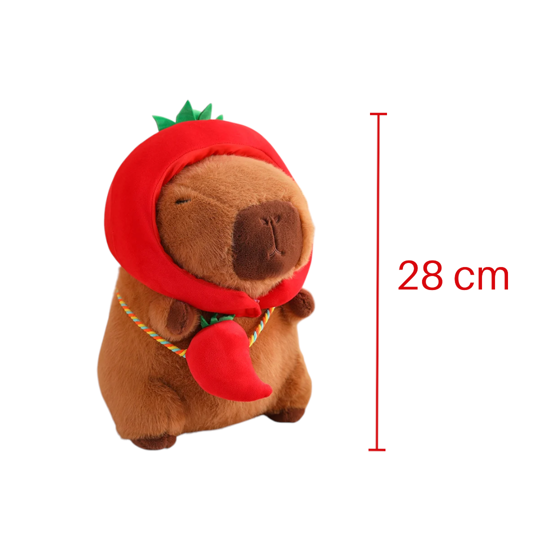 Peluche Capybara con cappellino e sacchetto verdura