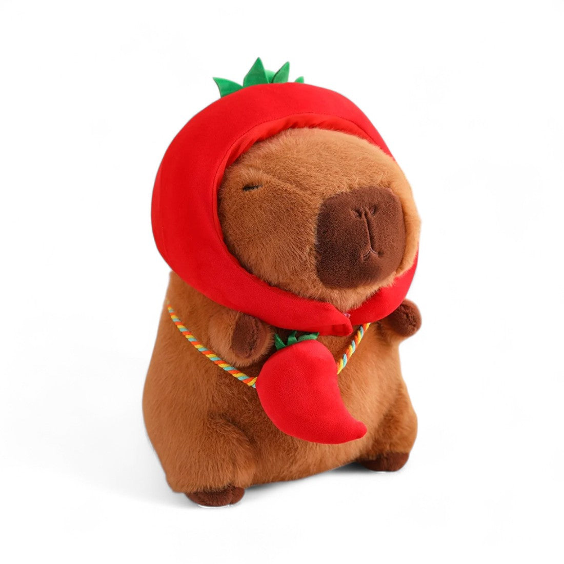 Peluche Capybara con cappellino e sacchetto verdura