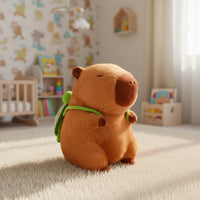 Capybara di peluche con zaino tartaruga