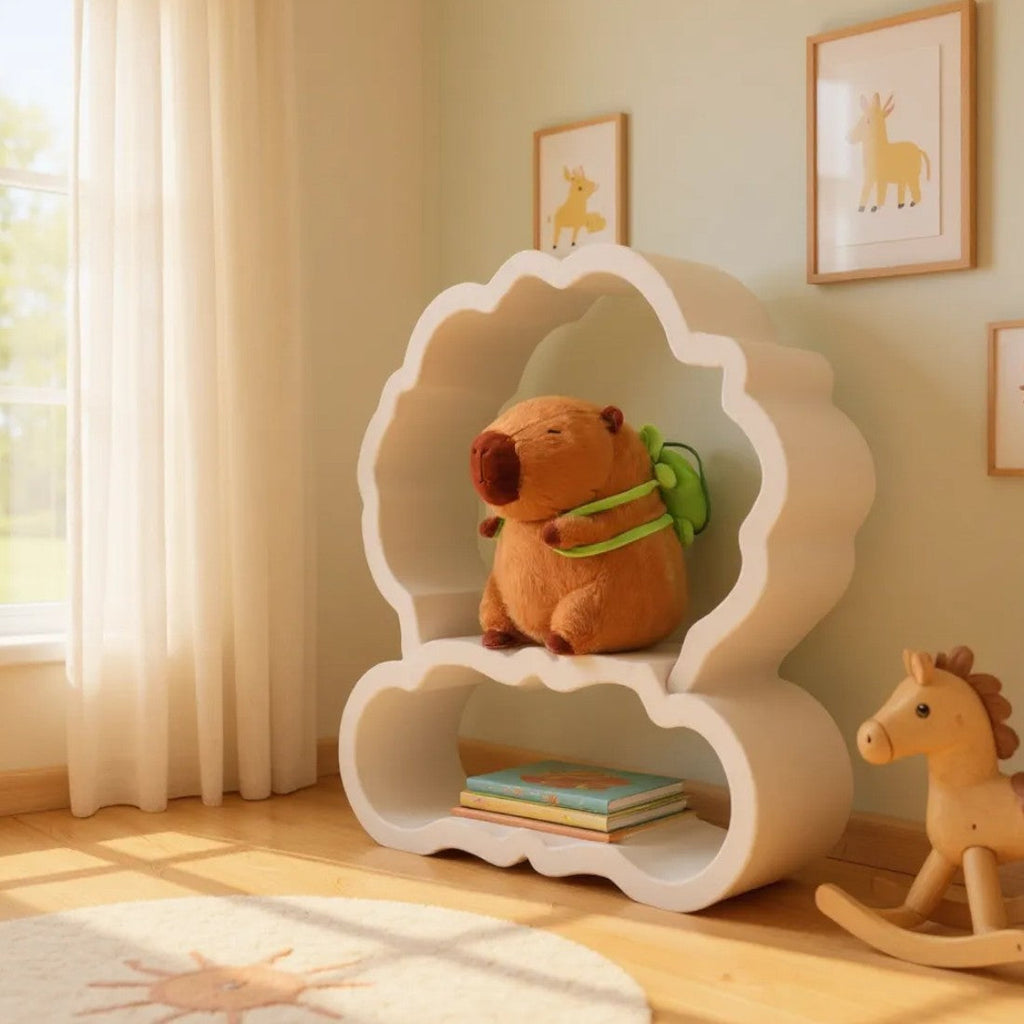 Capybara di peluche con zaino tartaruga