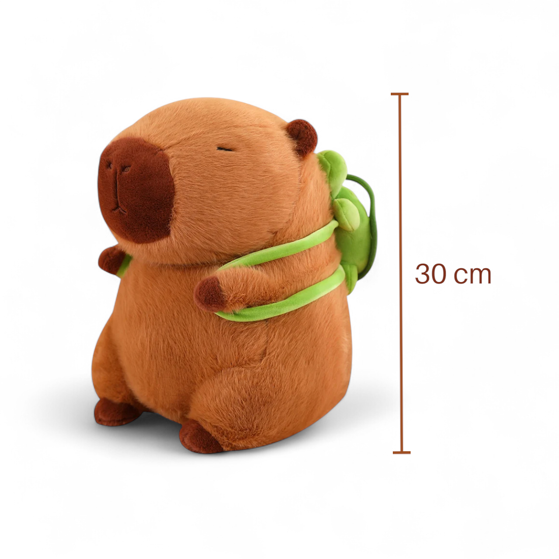 Capybara di peluche con zaino tartaruga