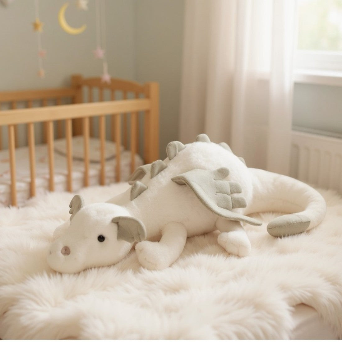 Drago di peluche dai colori pastello