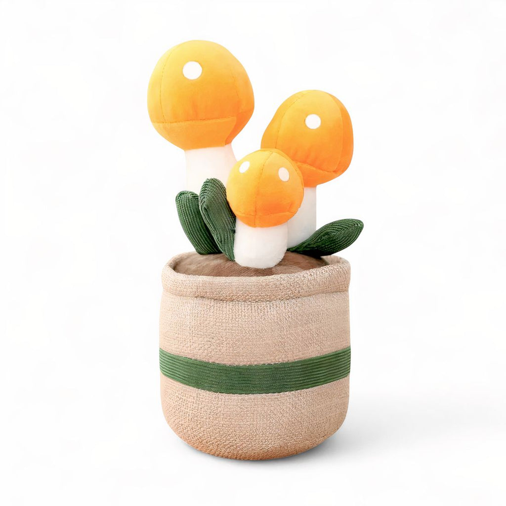 Peluche pianta kawaii fungo decorativo morbido