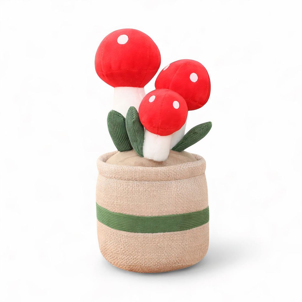 Peluche pianta kawaii fungo decorativo morbido