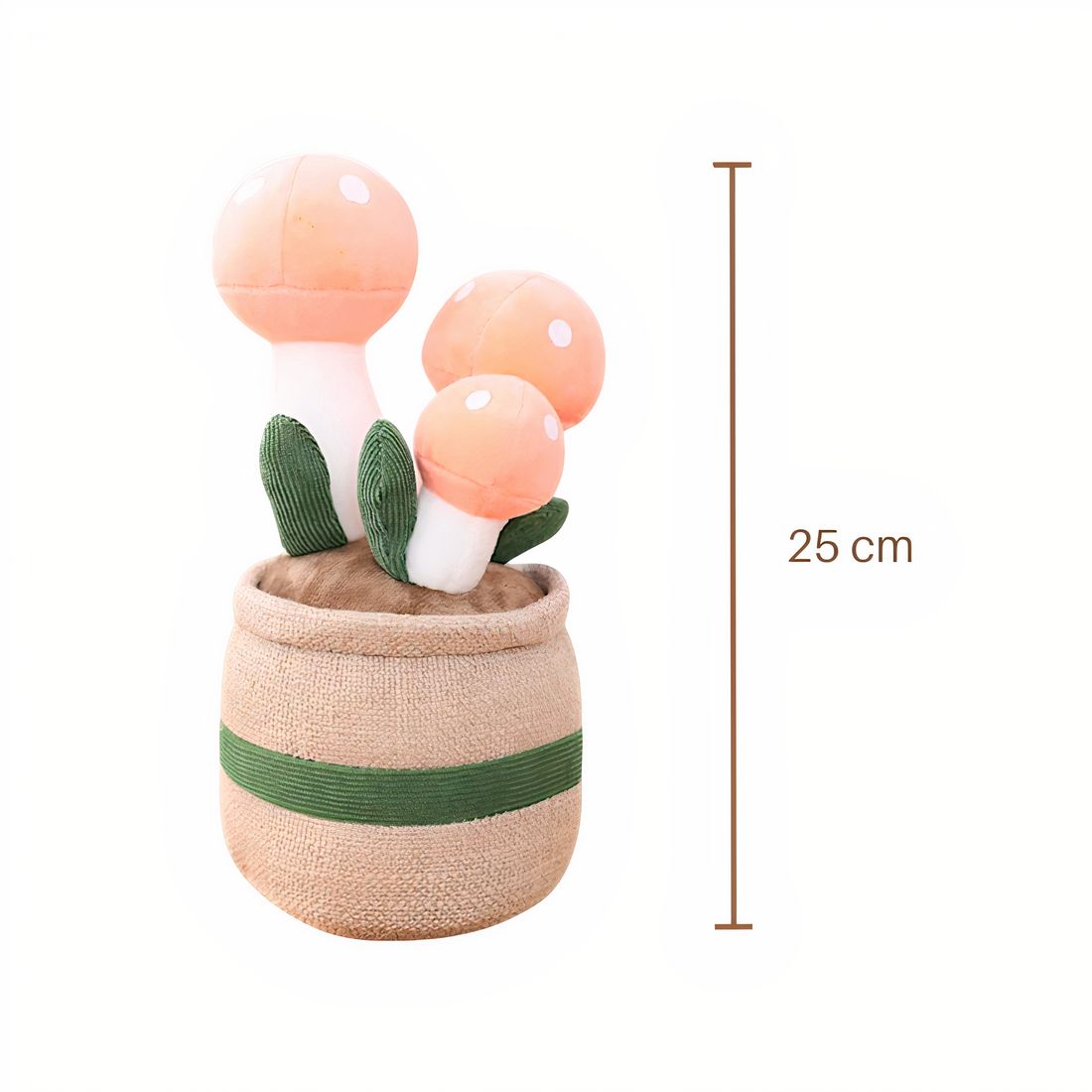 Peluche pianta kawaii fungo decorativo morbido