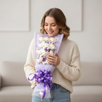 Bouquet di fiori orsi di peluche