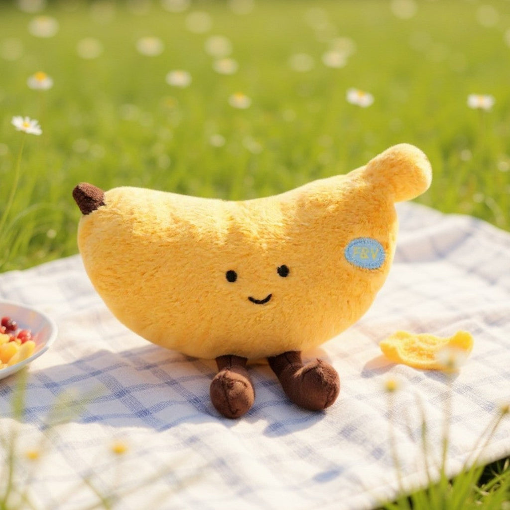 Peluche frutta kawaii banana gioviale