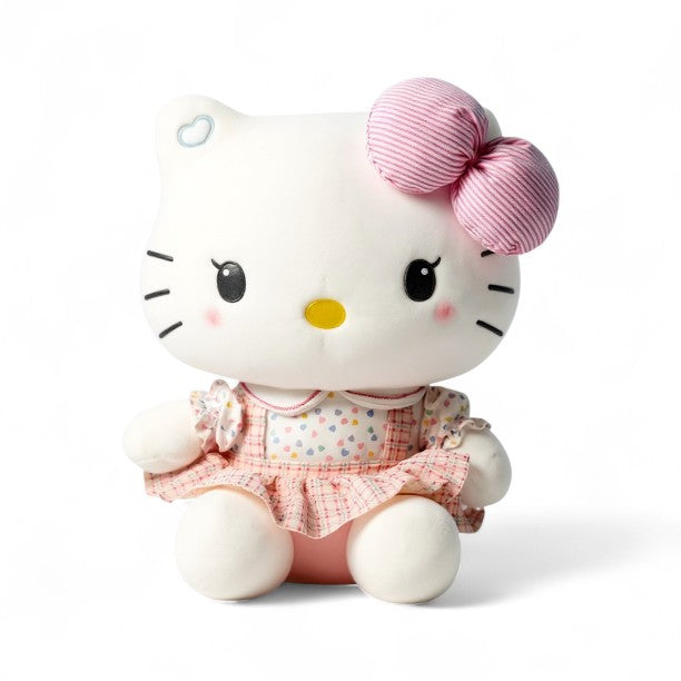 Peluche Hello Kitty tenero ed elegante in rosa pastello