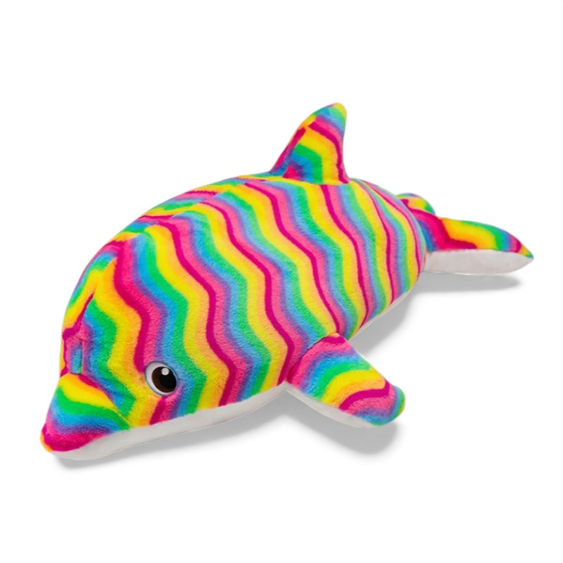 Peluche delfino gigante arcobaleno