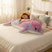 Peluche delfino gigante arcobaleno