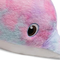 Peluche delfino gigante arcobaleno