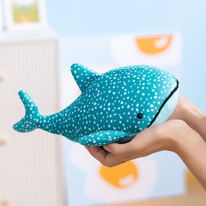 Peluche squalo balena blu oceano
