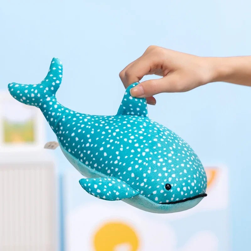 Peluche squalo balena blu oceano
