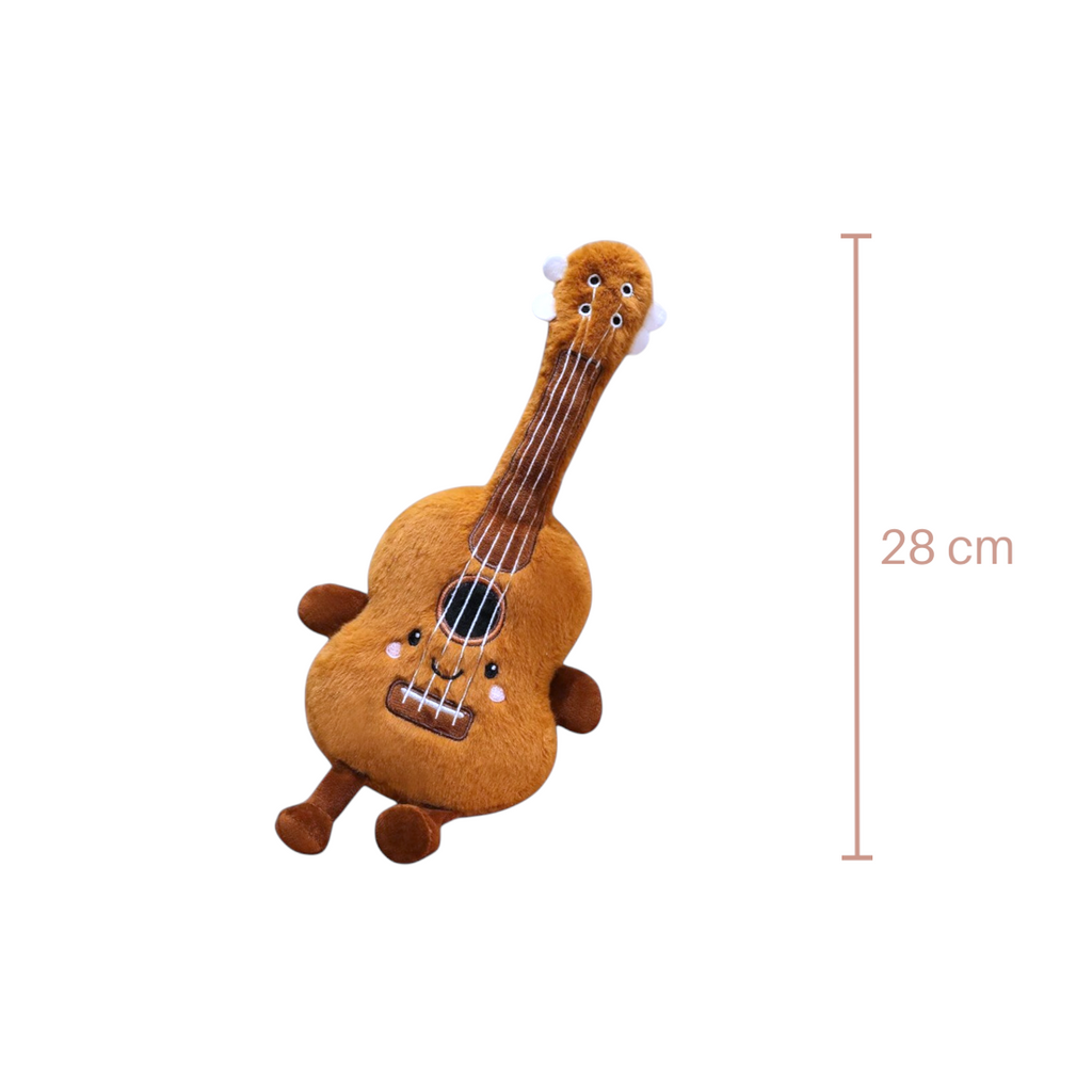 Peluche strumento kawaii chitarra sorridente
