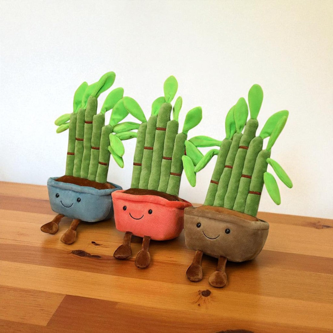 Peluche pianta kawaii bambù dolcezza zen