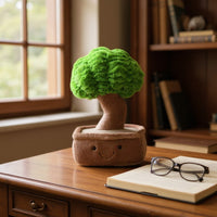 Peluche pianta kawaii bonsai sorriso tenero
