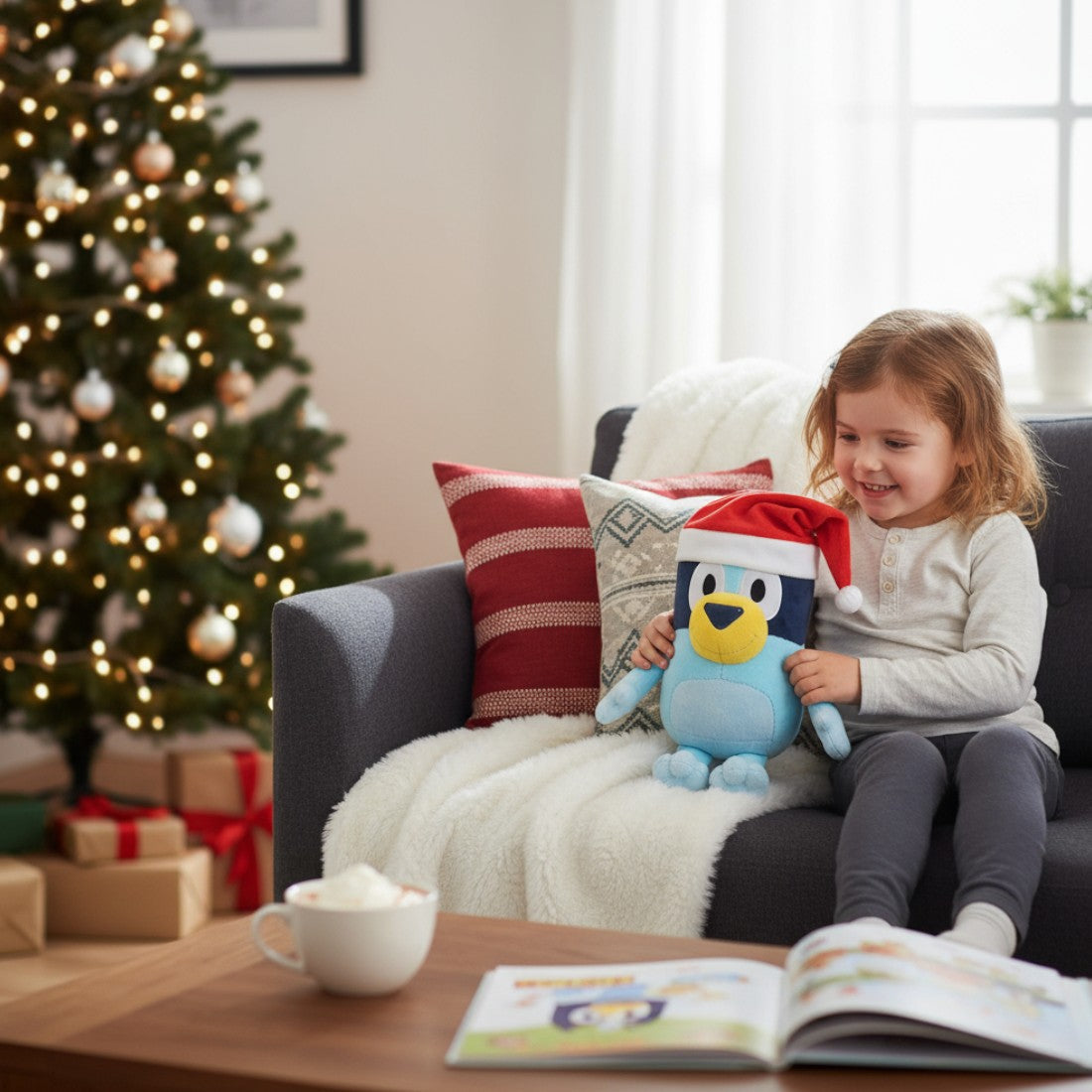 Peluche Bluey versione Natale