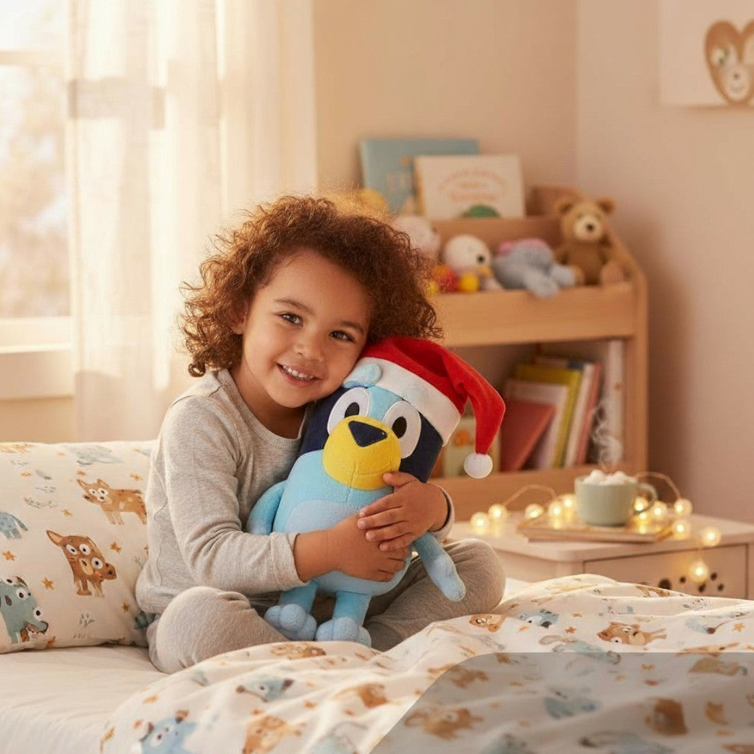 Peluche Bluey versione Natale