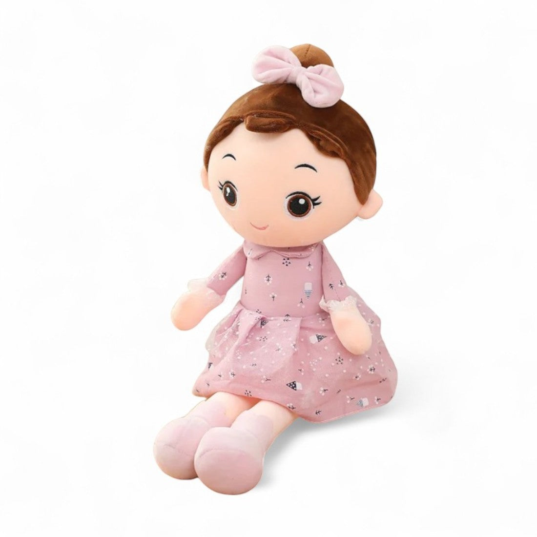 Bambola di peluche bambina in abito