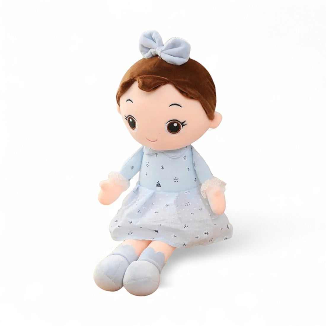 Bambola di peluche bambina in abito