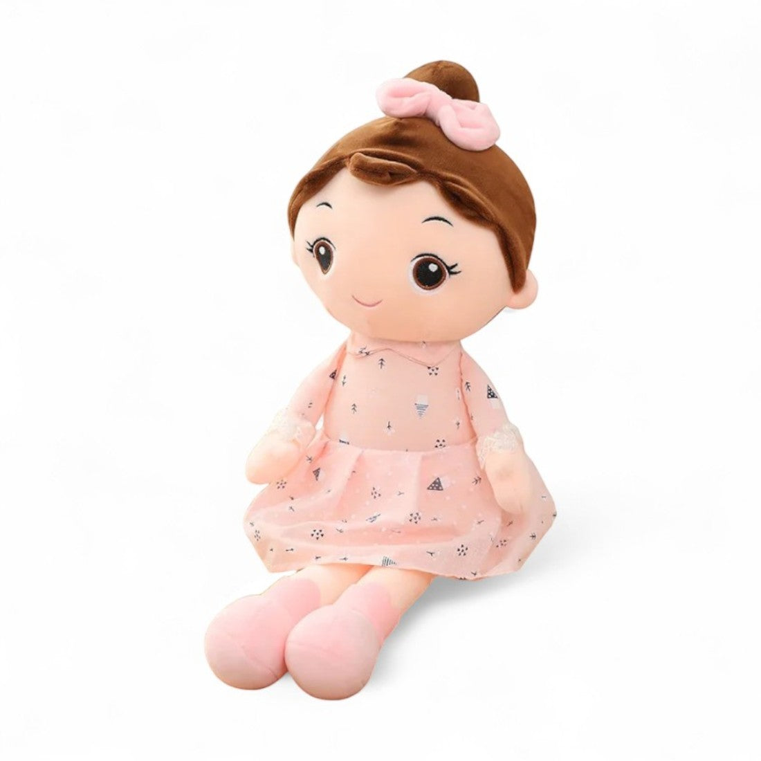 Bambola di peluche bambina in abito