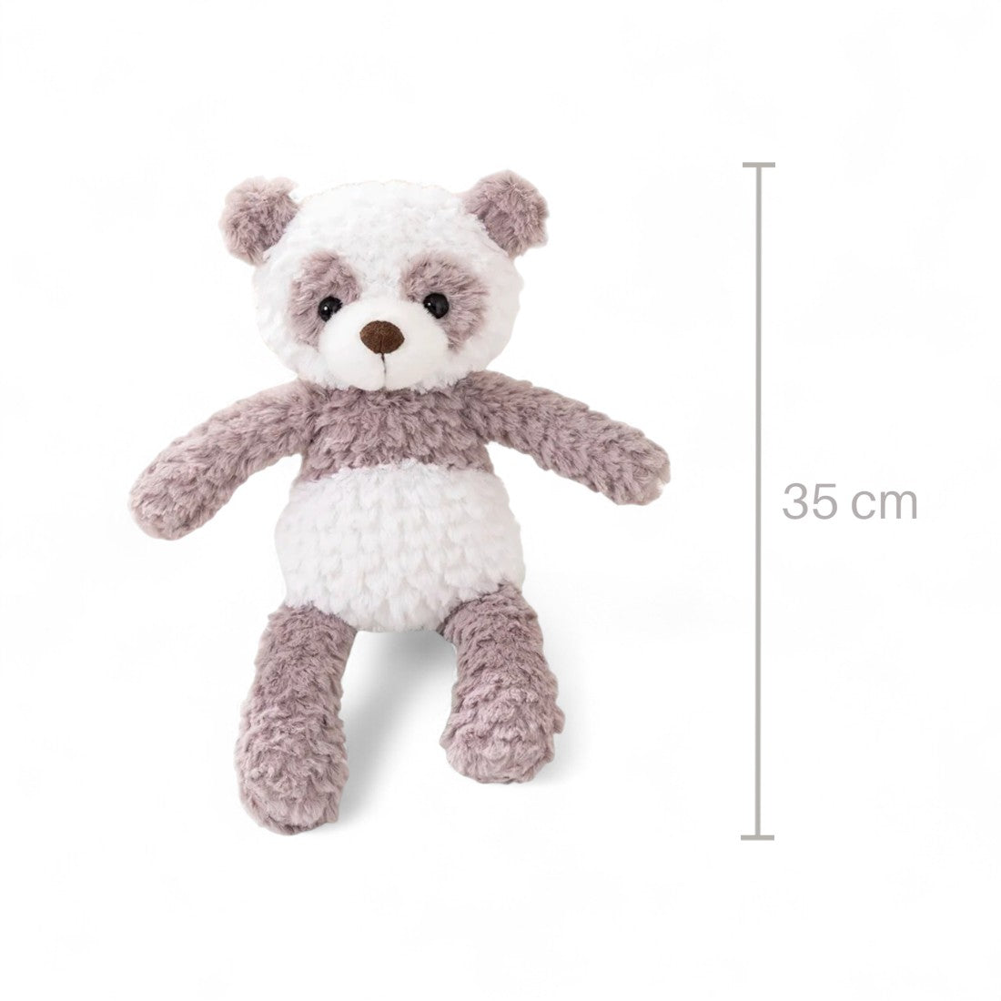Peluche panda grigio tutto morbido