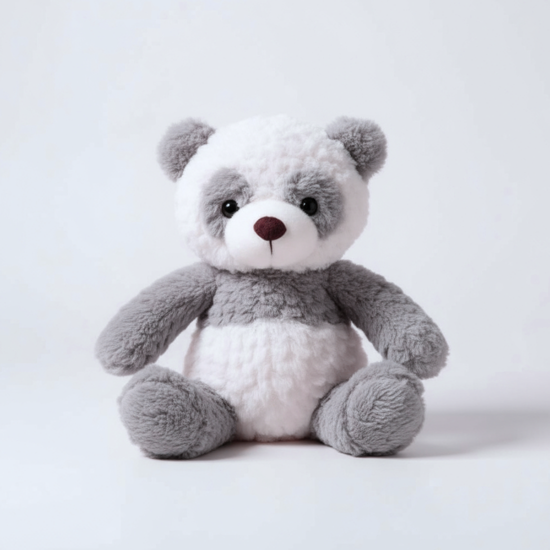 Peluche panda grigio tutto morbido